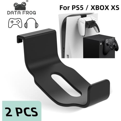 DATA FROG 2 pcs Headphone Bracket Storage Stand for PS5 Console Headset Hanger Controller Holder for Xbox Series X Accessories