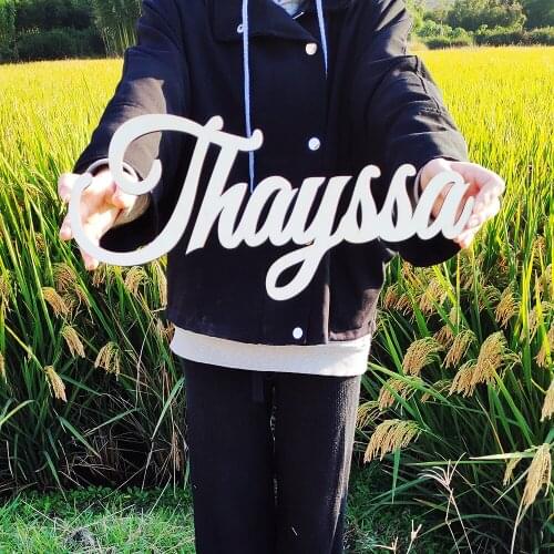 Laser Cut Custom Wall Hanging Name for Baby Shower Wedding Birthdays Wood Sign Events Decoration Home Room Wall Decoration