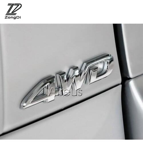 ZD 3D Car Metal Stickers For 4X4 4WD Decals Tuning Styling Cyter For Audi A4 B7 B5 A6 C6 Q5 Honda Civic 2006-2011 Fit Accord CRV