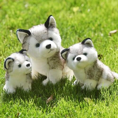 Kawaii Puppy Stuffed Toys Cute Simulation Husky Dog Plush Toys Stuffed Doll Kids Baby Toys Plush Husky Dolls M068
