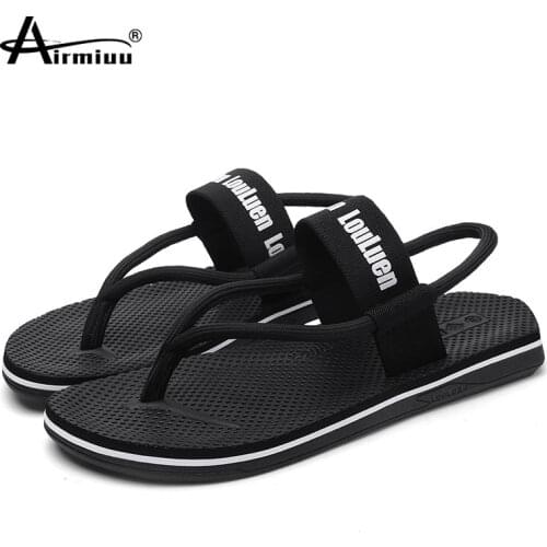 Summer Beach Shoes Men Casual Sandals Gladiator Roman Sandalias Male Shoes Slip-resistant Flat Flip Flops Outdoor Slide Slippers