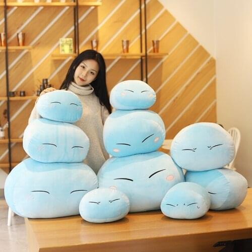 1pc 28/45/55cm Cute Rimuru Tempest Plush Toys Anime Game Slime Plush Throw Pillow Stuffed Soft Cushion for Kids Birthday Gifts