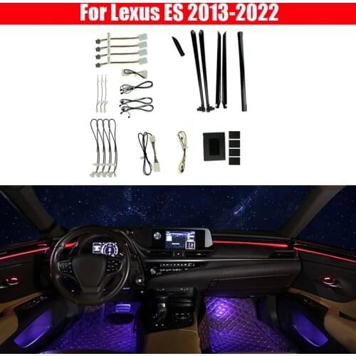 64 Colors Set For Lexus ES 2018-2020 Original Car Button Control Decorative Ambient Light LED Atmosphere Lamp illuminated Strip