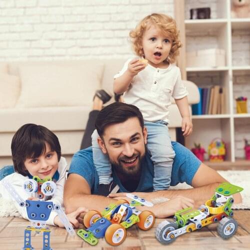 DIY Blocks Sets Creative Animals Cars Robots Blocks Bricks Educational Assemble Toys For Children