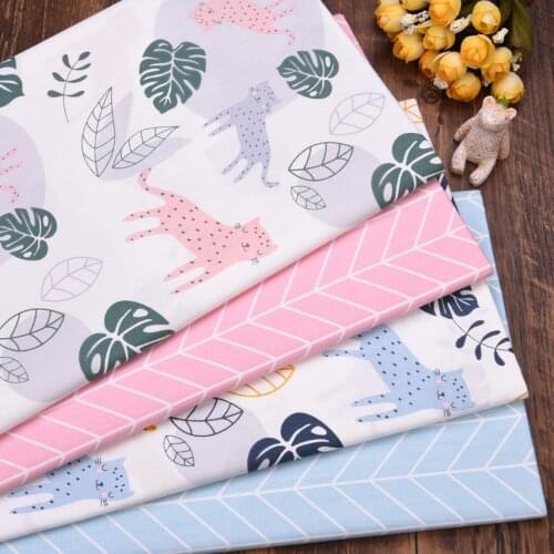 New DIY Sewing Patchwork Quilting Fat Quarter Tecido Clothes Tilda For Baby Dress Sheet Textiles Cartoon Twill Cotton Fabric