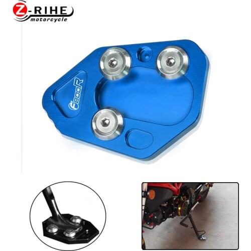 Motorcycle stand motorbike Kickstand Aluminum Side Stand Plate Enlarge for BMW F800R F 800 R 2009 2010 2011 2012 2013 2014 2015