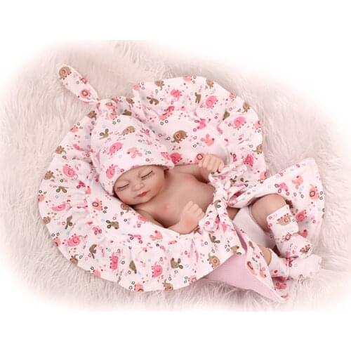10'' Full Vinyl Doll Soft Mini Silicone Baby Dolls Bath Toys Ethnic Doll Bebe Reborn Realistic Doll Alive Gift Juguetes Bouquets