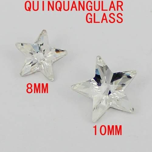 Quinquangular Shape Crystal Stones Luxury Five-pointed Star Shape Glass Rhinestones DIY Crafts Jewelry Making Decorations