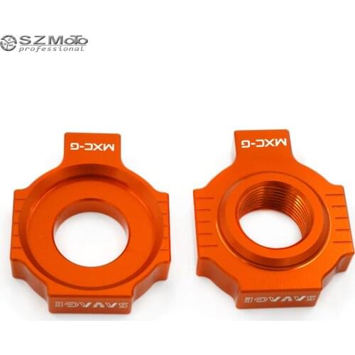 Chain Adjuster Regulator Swingarm Slider For KTM 525 450 MXC-G 525MXC-G 450MXC-G Motorcycle Accessories CNC Orange With Logo