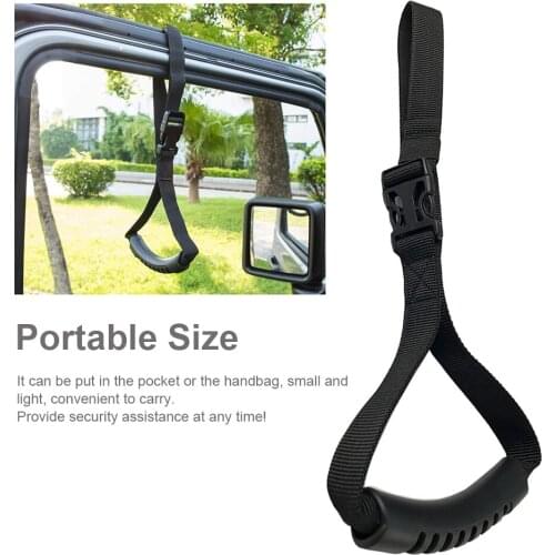 Car Grip Handle Non-slip Durable Nylon Car Assist Cane Auto Grab Handle Universal For Most Car Auto Interior Replacement Parts