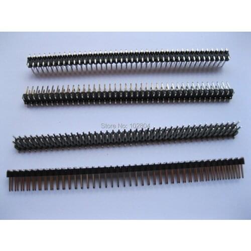 SMT SMD 2.54mm 2x40 80pin Breakable Male Pin Header Connector Double Row Strip 100 pcs