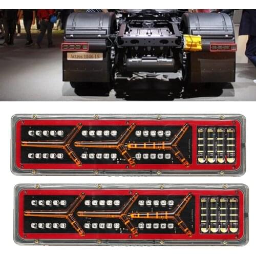 Waterproof Car Truck LED Rear Tail Light Warning Lights Rear Lamp for Lamborghini Scania Trailer Caravans UTE Campers ATV Boats