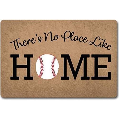 Mats Funny Welcome Door Mat Theres No Place Like Home Doormat Baseball Home Plate Door Mats Anti-Slip Mats Home Decor Welcome M