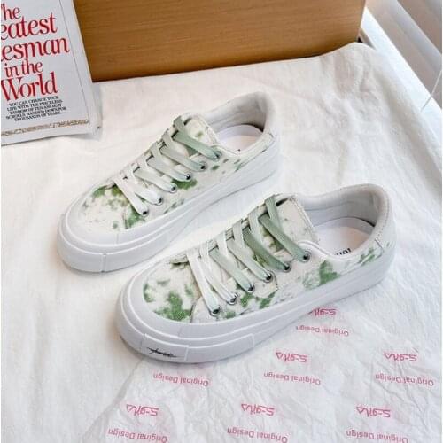 Color matching white shoes female couple models 2021 summer and autumn new color contrast stitching ins student campus style