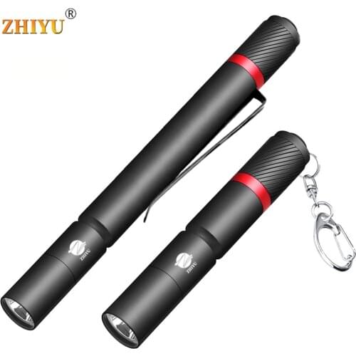 ZHIYU Ultra Small LED Flashlight XPE Lamp Beads IP67 Waterproof Pen Light Use Aaa Battery Portable Light for Emergency, Camping