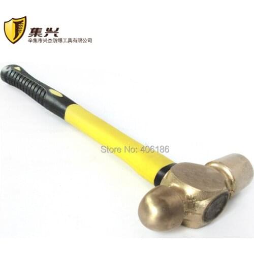 1.5lb/0.68kg Non-sparking Copper Alloy Ball Pein Hammer, Al-Br,Explosion proof Safety Hand Tools