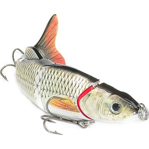 1Pc 5 Segments Fishing Lure Vivid Lure Life-like Sharp Fishing Hook Artificial Bait Fishing Tackle Tool