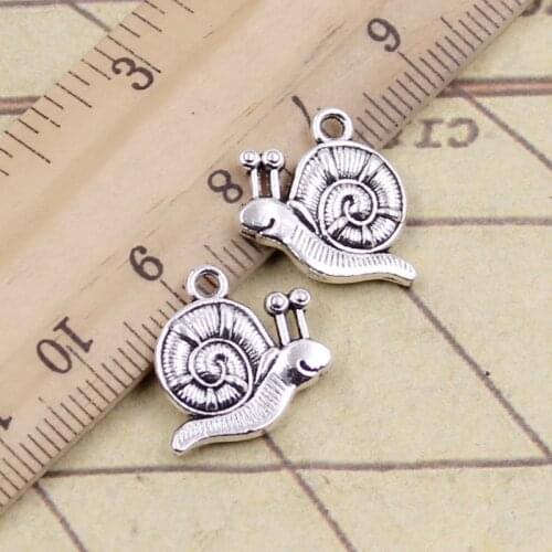 10pcs Charms Garden Snail 34x28mm Tibetan Bronze Silver Color Pendants Antique Jewelry Making DIY Handmade Craft