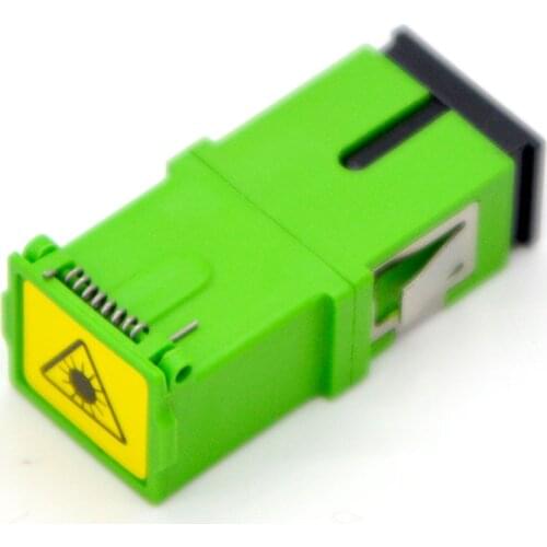 100pcs NEW Optic Fiber Adapter Connector SC APC Simplex Fiber Flange Adapter Coupler With Dust Cover Free Shipping to Brazil