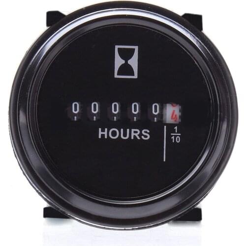 12V 24V 36V Hour Meter For Marine Boat Tractor Engine 2'' Round Gauge Waterproof Auto Replacement Parts