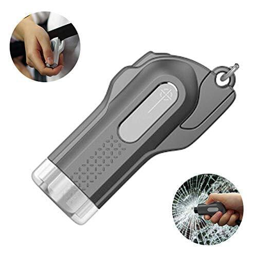 2-in-1 Car Window Breaker Seatbelt Cutter Emergency Keychain Car Escape Tool Car Glass Breaker Automotive Life Safety Tools Kit