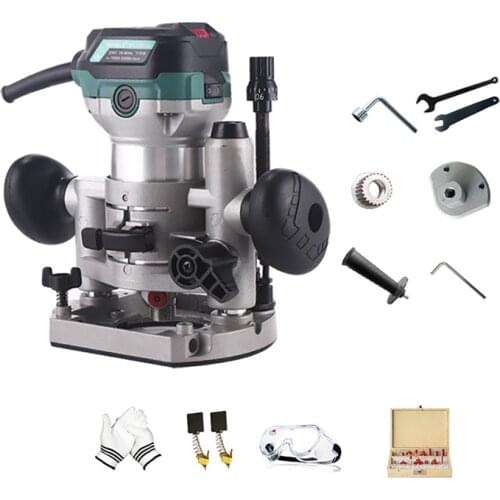 220V Electric Router Trimming Machine Woodworking Slotting Machine Hole Cutting Woodworking Decoration Tool Engraving Machine