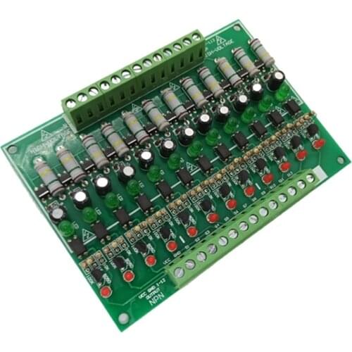 220V Detection Module/12-Way 220V Optocoupler Isolation Module/AC Current Detection/Card Guide Rail