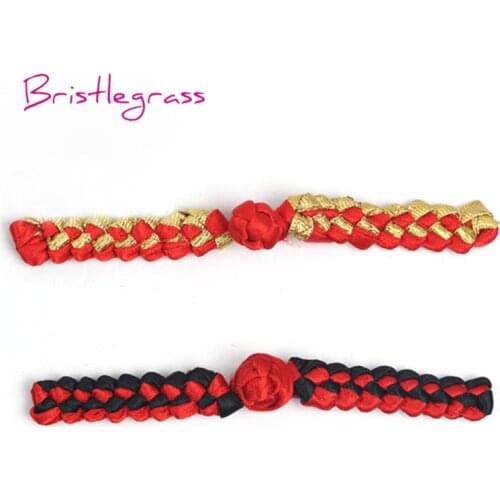 BRISTLEGRASS 5 Pair Classical Handmade Chinese Knot Button Frog Closure Ribbon Fastener Cheongsam Costume Tang Suit Sewing Craft