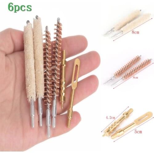 6pcs Gun Clean Brush Cleaning Kit 30cal 7.62mm Bore Brush Kit,Hand Gun Rod Brush for Thread 8-32 Professional gun cleaning tool