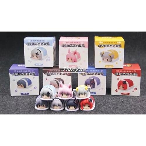 7pcs/set Mini Honkai Impact 3rd Kiana Kaslana Raiden Mei Bronya Zaychik Q ver. Action Figure Model Toys 2cm