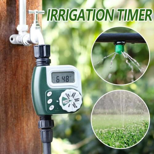 Behogar Automatic Water Timer Digital Programmer Drip Irrigation System Watering Timer Controller for Garden Greenhouse Orchard
