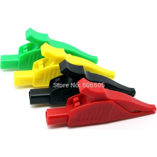 Free shipping Pure copper large current insulation alligator Clip 32A/1KV 4mm banana jack Dolphin Clip 2pcs/lot