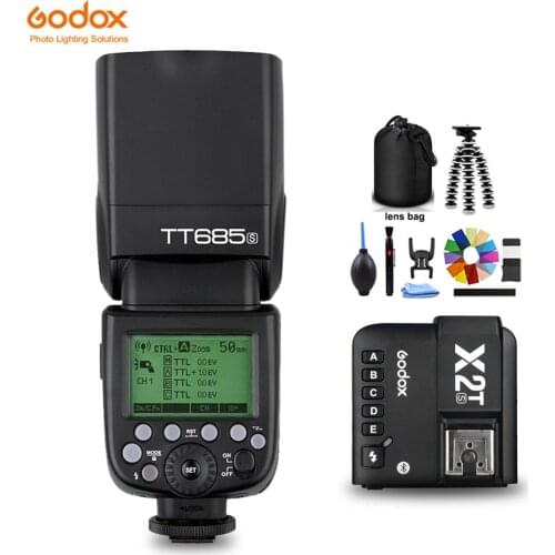 Godox TT685S 2.4G HSS 1/8000s TTL GN60 Wireless Speedlite Flash With X2T-S TTL Transmitter Trigger for Sony A6400 A7RIII A7S A9