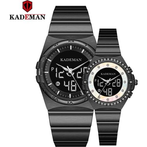 KADEMAN Luxury Brand Watches Lovers Gifts Men Women LED Digital Chronograph Wrist Waterproof Fashion Business Casual Clocks