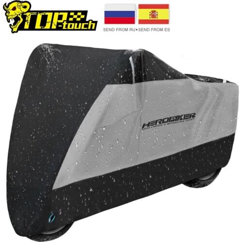 HEROBIKER Motorcycle Cover Outdoor Indoor Motorcycle Cruisers Street Moto Cover UV Protective Motorcycle Rain Cover 3 Color