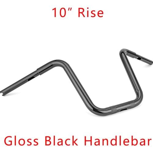 Motorcycle Gloss Black 10" Ape Hanger For Harley Davidson 2018–2020 Sport Glide FXDR FXDRS With 1-1/4" 1.25 Inch Handlebar