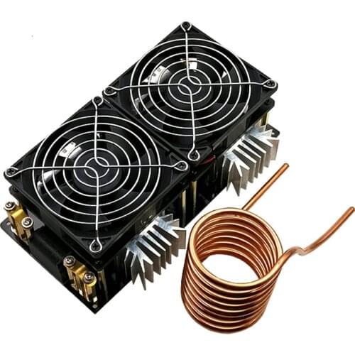 1800W 40A ZVS Induction Heating Board Module Flyback Driver Heater+48V Coil+Dual fan with copper tube