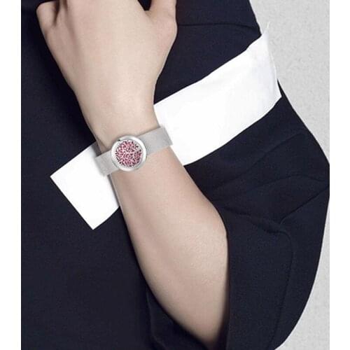 COOL ENERGY Aromatherapy Bracelet Essential Oil Diffuser Steel Bracelet initial Stainless Steel Women Fashion Bracelet 2019