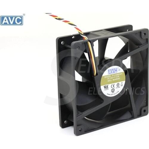 Wholesale For AVC 12038 120mm 12cm P1238B24H DC 24V 0.5A 4Wire 4-pin Computer Case CPU Cooler Cooling Fans