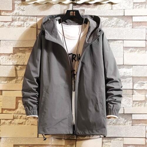 Mens Jacket Spring Autumn New Casual Jacket Mens Slim Fit Hooded Jacket Bomber Jacket Men Windbreaker Jacket