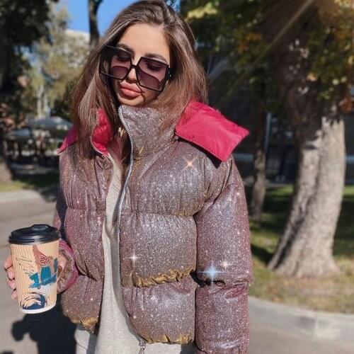 Autumn and winter ladies cotton-padded jacket womens coat loose zipper hooded cotton-padded jacket