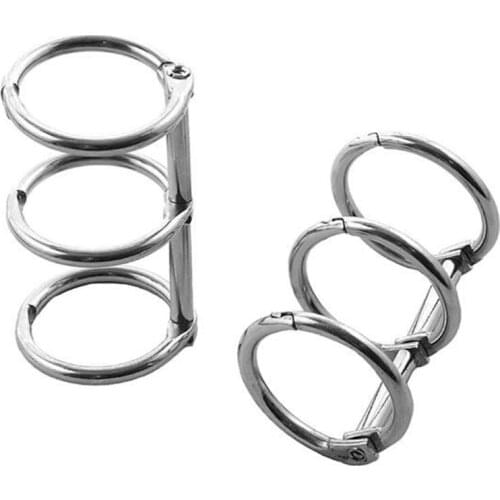 Metal Loose Leaf Book Binder Hinged Rings Album Scrapbook Clips Craft Photo Album Metal Ring Binder Stationery Office Supply