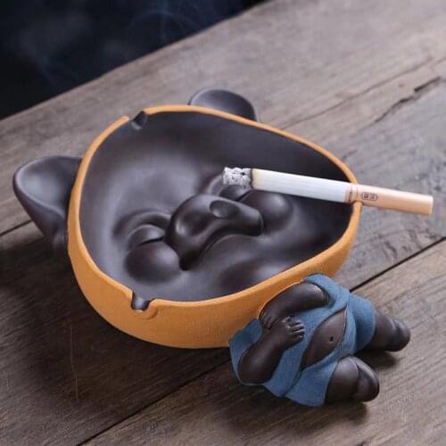 New Thousand Pigs Change Ceramic Alabaster Tea Pet Aesthetic Creative Personality Fun Pig Ashtray Living Room Office Ornaments