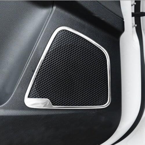 Foal Burning 4PCS/SET Automobile door sound stainless steel decoration frame for Ford Focus 3 4 MK3 MK4 focus2012-2017