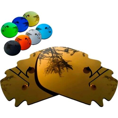 100% Precisely Cut Polarized Replacement Lenses for Jawbone Vented Racing Jacket Sunglass Copper Mirrored Coating Color- Choices