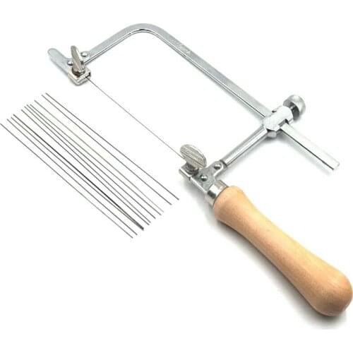 Professional adjustable saw bow wooden handle jewelry U-shaped top cover jig saw frame hand tool jeweler saw frame