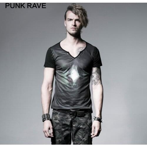 PUNK RAVE Men's T-shirts With Print