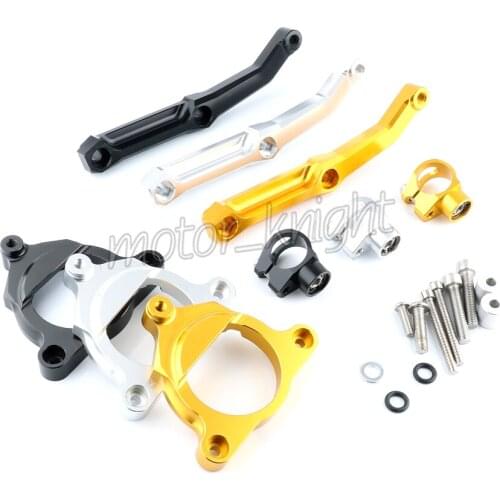 CNC Adjustable Motorcycle Steering Stabilize Damper Bracket Mount Kit For Kawasaki Z800 2013 2014 2015 Moto Support ZR800 13-15