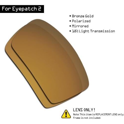 SmartVLT Polarized Sunglasses Replacement Lenses for Oakley Eyepatch 2 - Bronze Gold