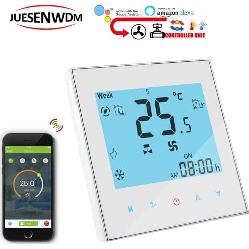 MODBUS&0~10V proportion WIFI thermostat temperature for cooling heating Works with Alexa Google home
